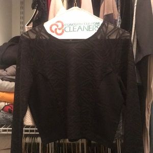 Geometric Lace Crop Top